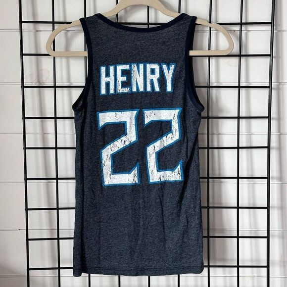 Tennessee Titans Derrick Henry‎ Tank Top Womens S Blue Majestic Threads - Picture 2 of 6